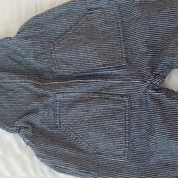 Seed Heritage Blue and White Striped Overalls - Picture 3 of 8